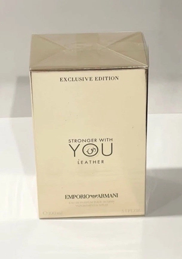 Emporio Armani Stronger With You Leather 3.4oz EDP Spray New Boxed DISCONTINUED