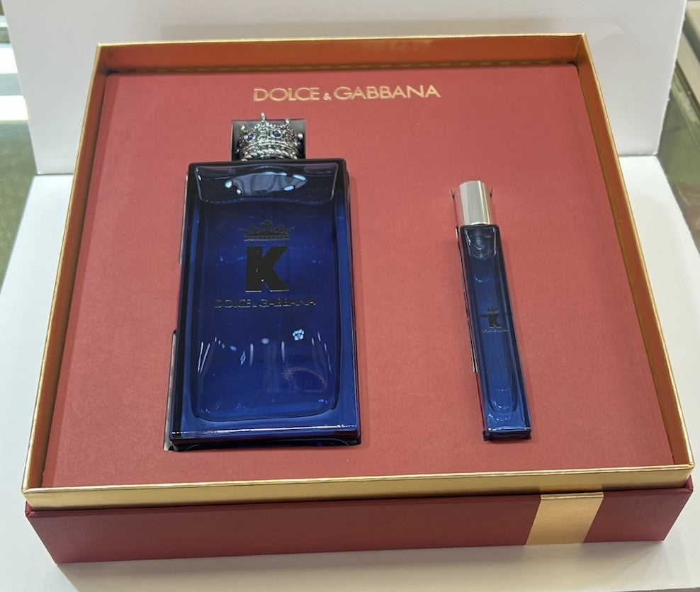 K By Dolce Gabbana 2 Pc Gift Set With 6.7oz+0.33oz Edp Spray New In Box