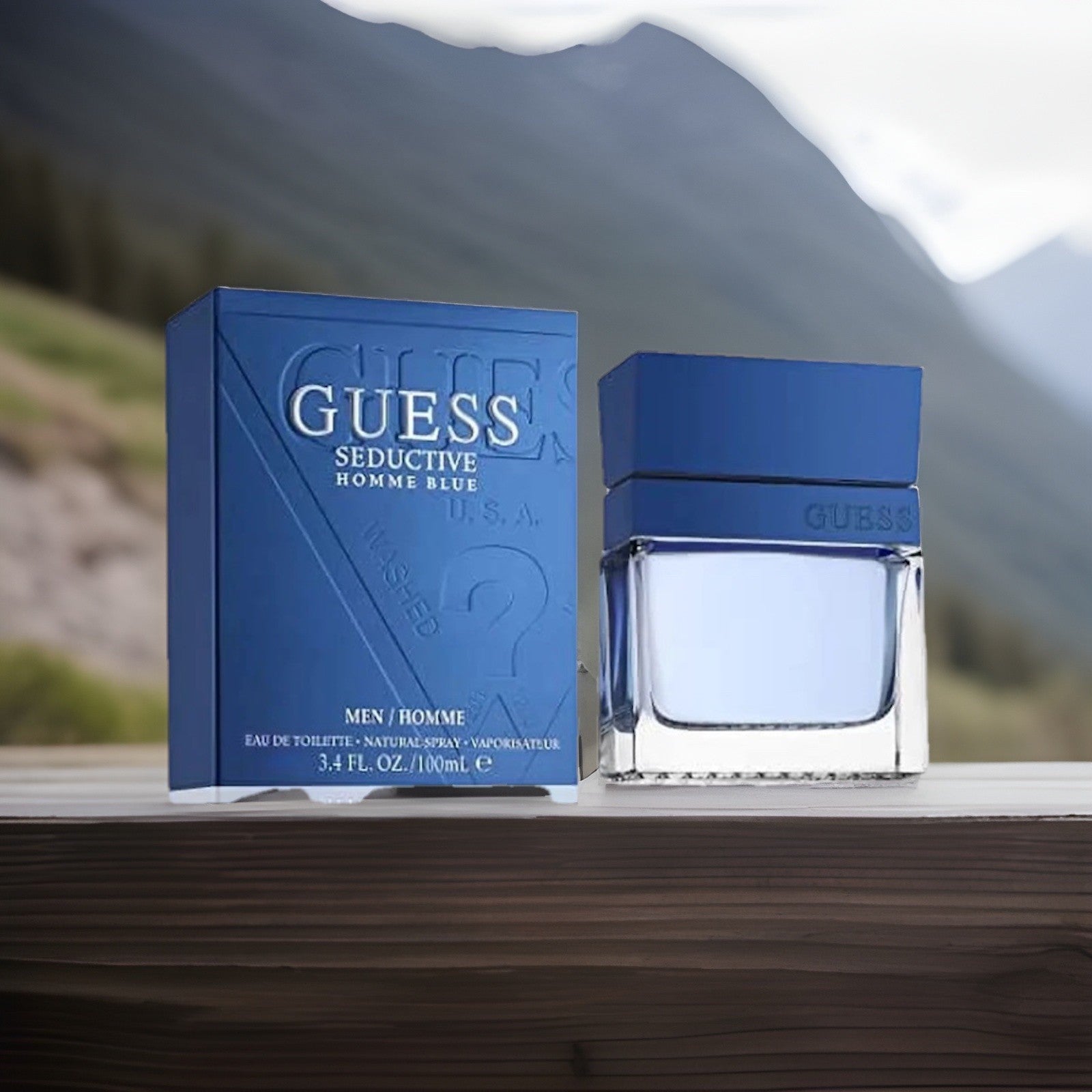 Guess Seductive Homme Blue 3.4oz Edt Spray For Men New In Box