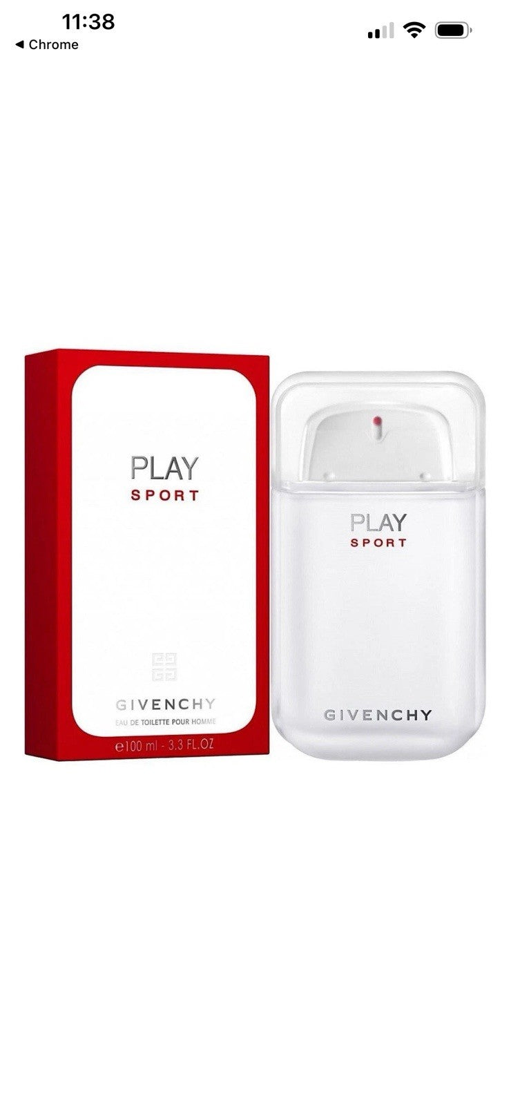 Givenchy Play Sport 3.3oz Edt Spray For Men DISCONTINUED