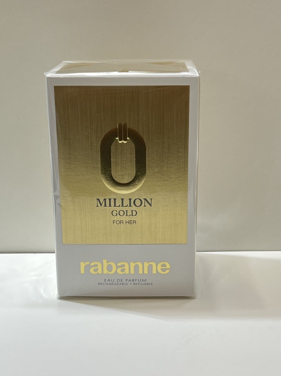 Paco Rabanne Million Gold For Her 3 oz EDP Refillable Spray For Women New In Box