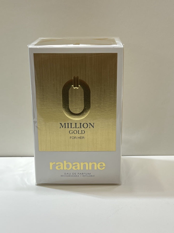 Paco Rabanne Million Gold For Her 3 oz EDP Refillable Spray For Women New In Box