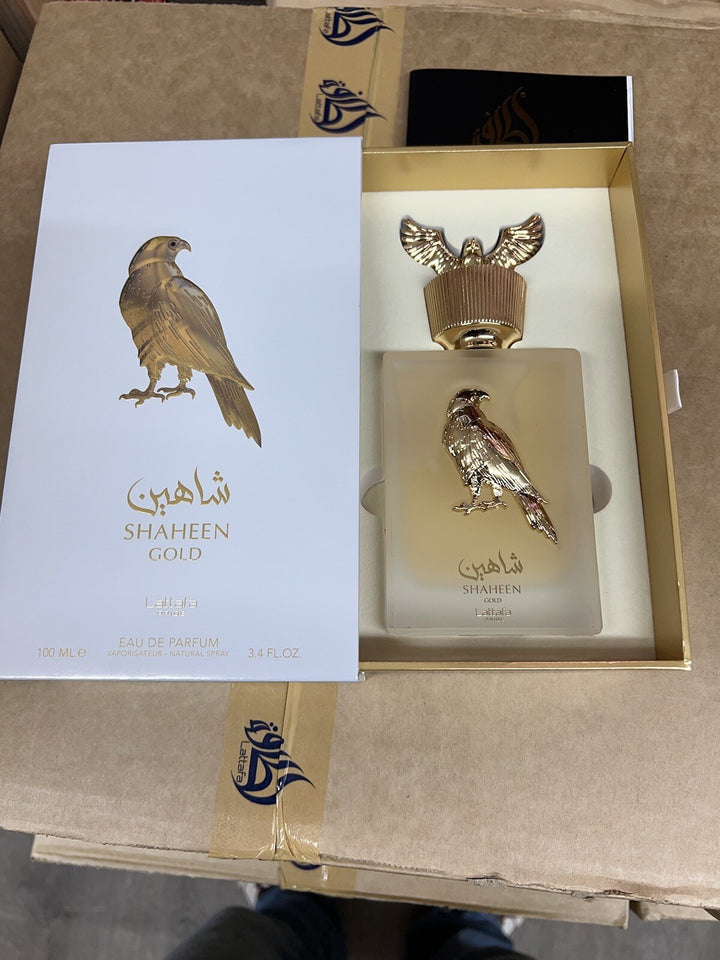 Lattafa Shaheen Gold 3.4oz Edp Spray For UNISEX New In Box