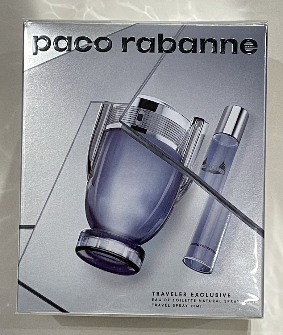 Invictus By Paco Rabanne 2pc Gift Set With 3.4oz +20ml Edt Spray Same As Shown
