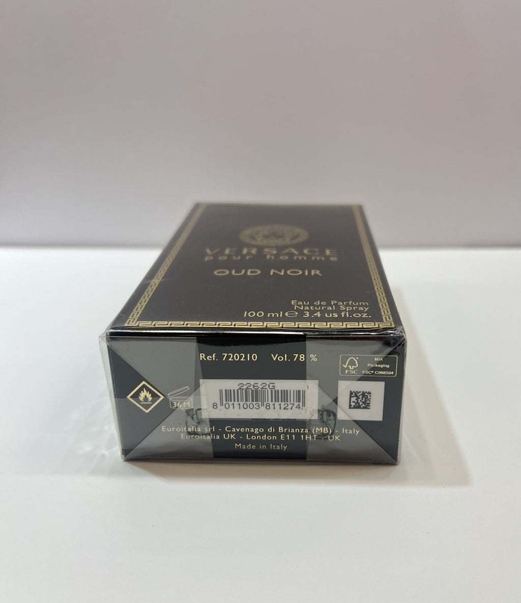 Versace Pour Homme Oud Noir 3.4oz Edt Spray For Men New In Box