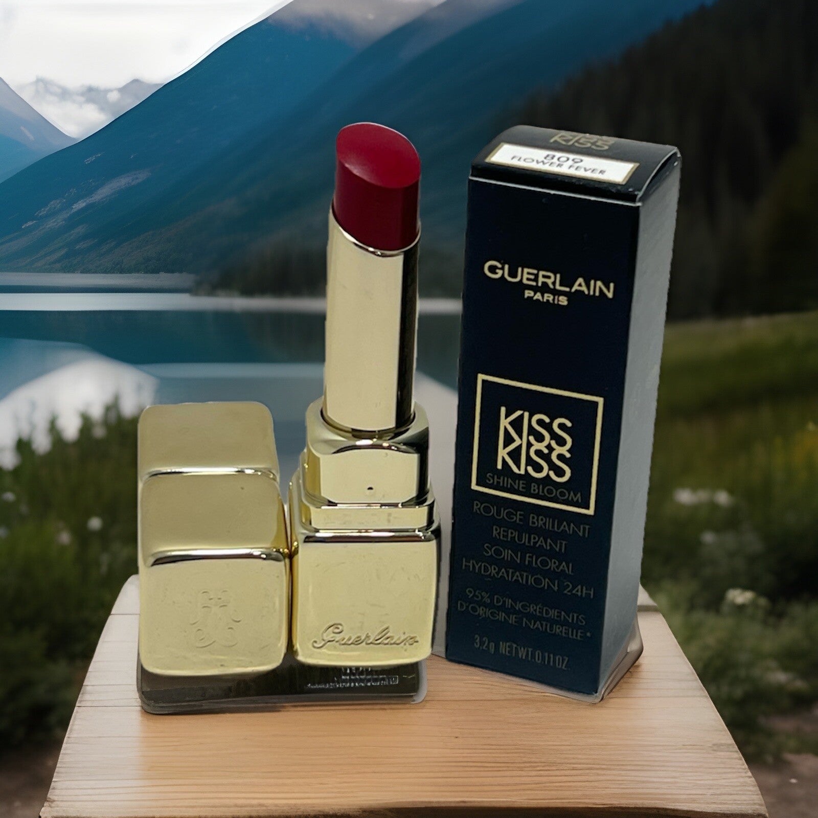 Guerlain KissKiss Shine Bloom Lip Colour 809 FLOWER FEVER New In Box