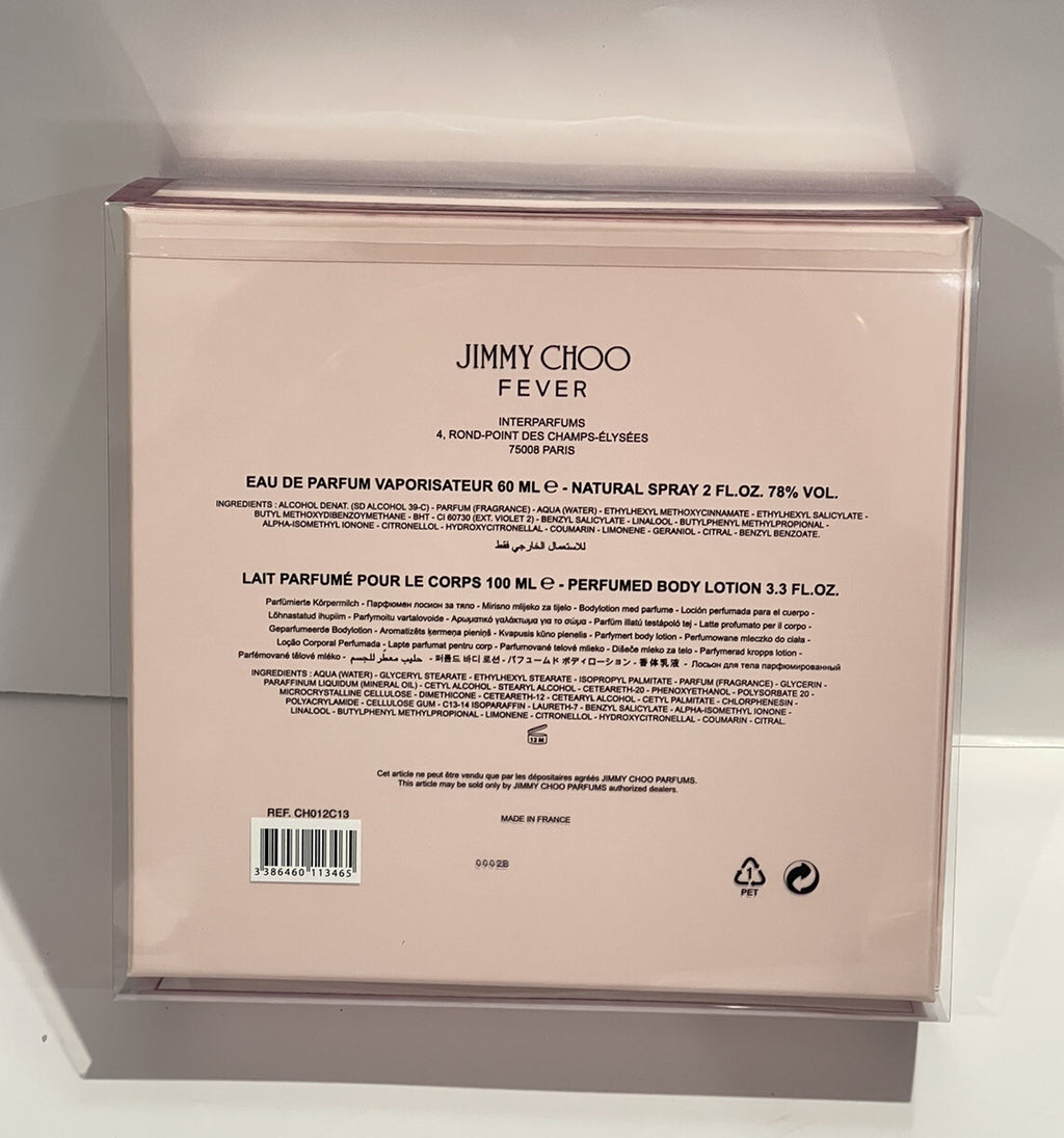 Jimmy Choo Fever 2 Piece Gift Set For Women New In Box