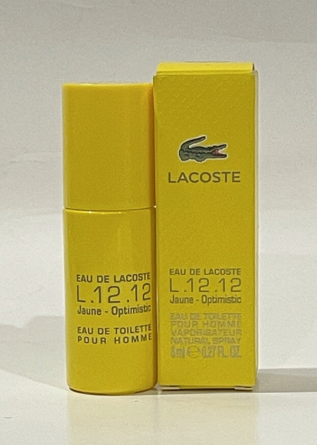 Eau De Lacoste Yellow 8ml Edt Spray Mini For Men New In Box DISCONTINUED