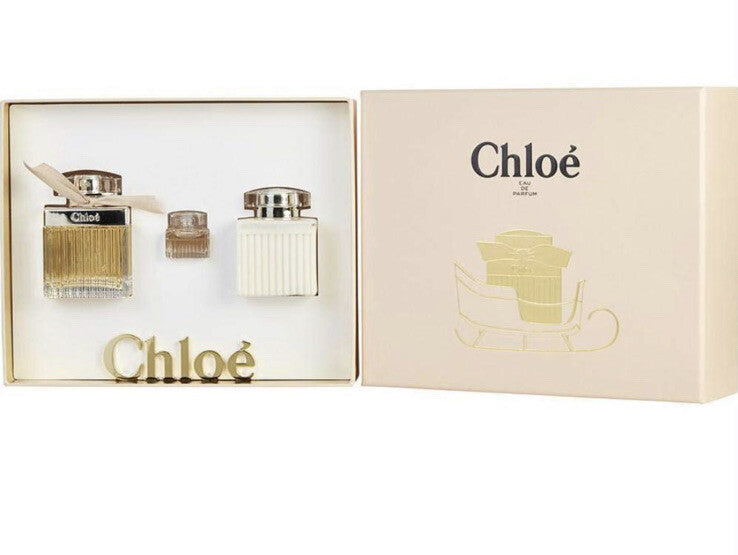 Chloe By Chloe 3pc Gift Set Includes 2.5oz +0.17oz Edp+3.4oz Body Lotion