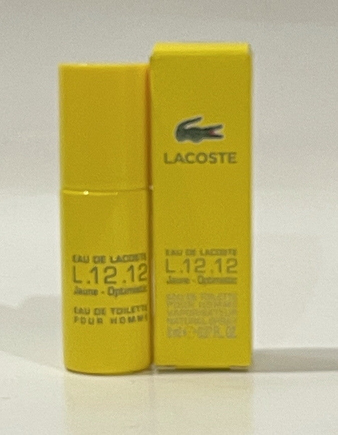 Eau De Lacoste Yellow 8ml Edt Spray Mini For Men New In Box DISCONTINUED