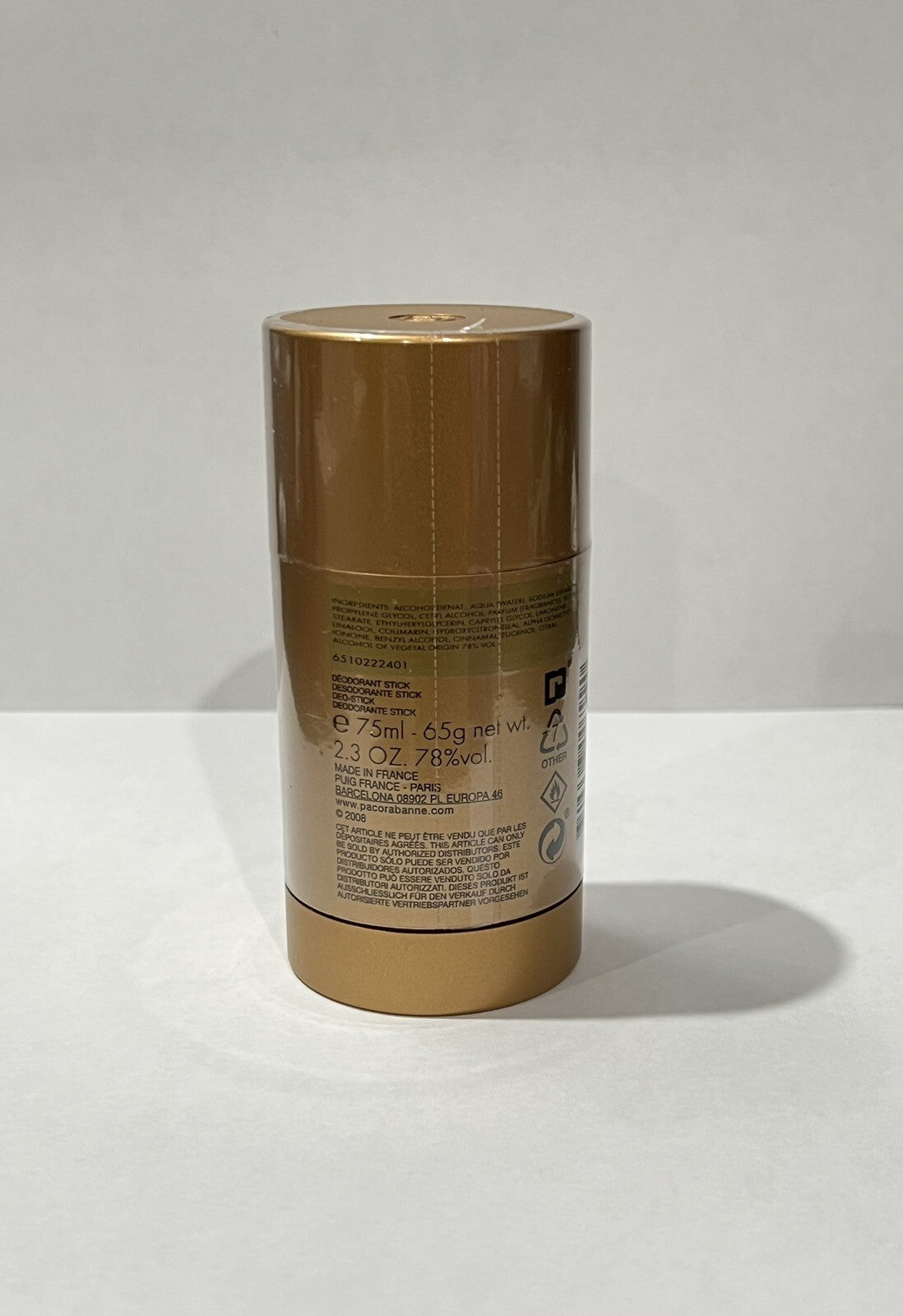 Paco Rabanne 1 Million Deodorant Stick Full Size New No Box