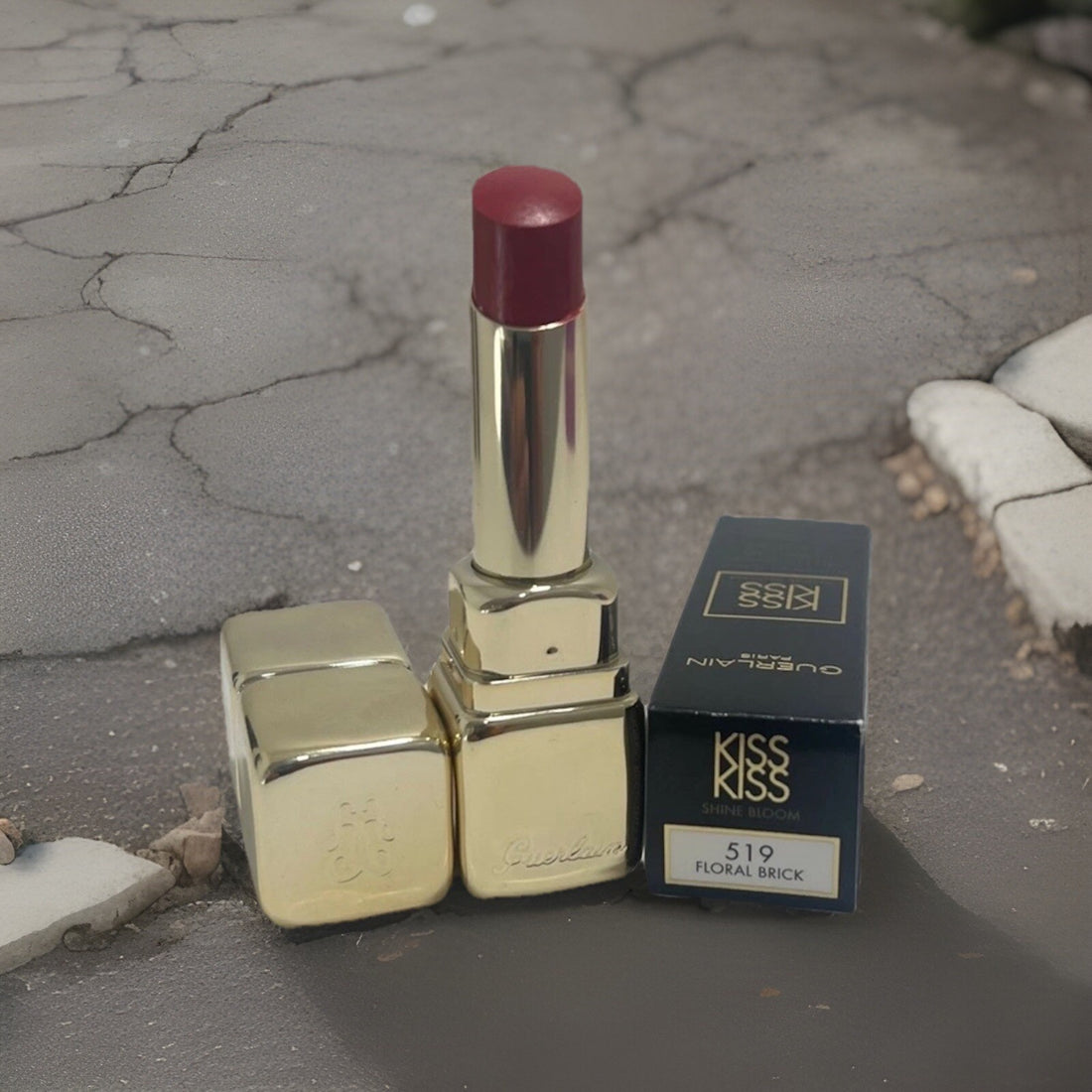 Guerlain KissKiss Shine Bloom Lip Colour 519 Floral Brick New In Box