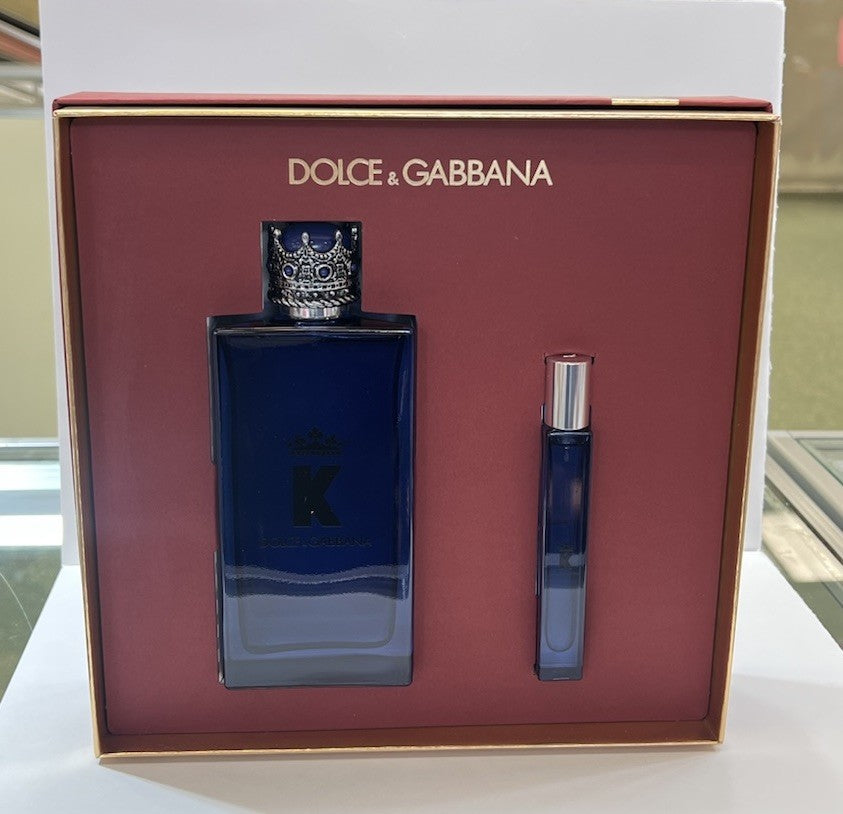 K By Dolce Gabbana 2 Pc Gift Set With 6.7oz+0.33oz Edp Spray New In Box