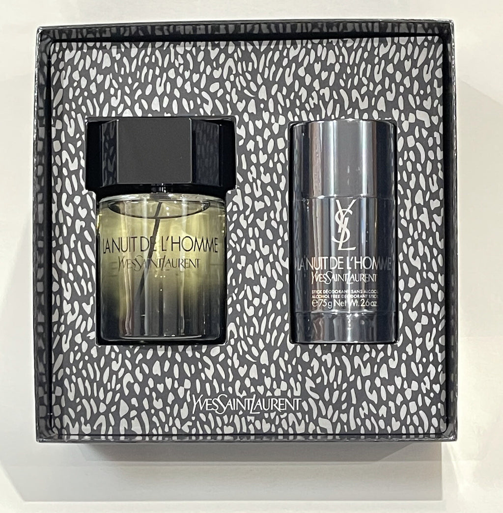 Ysl La Nuit 2pc Gift Set With 3.3oz Edt Spray + 2.6oz Deodorant Stick New In Box