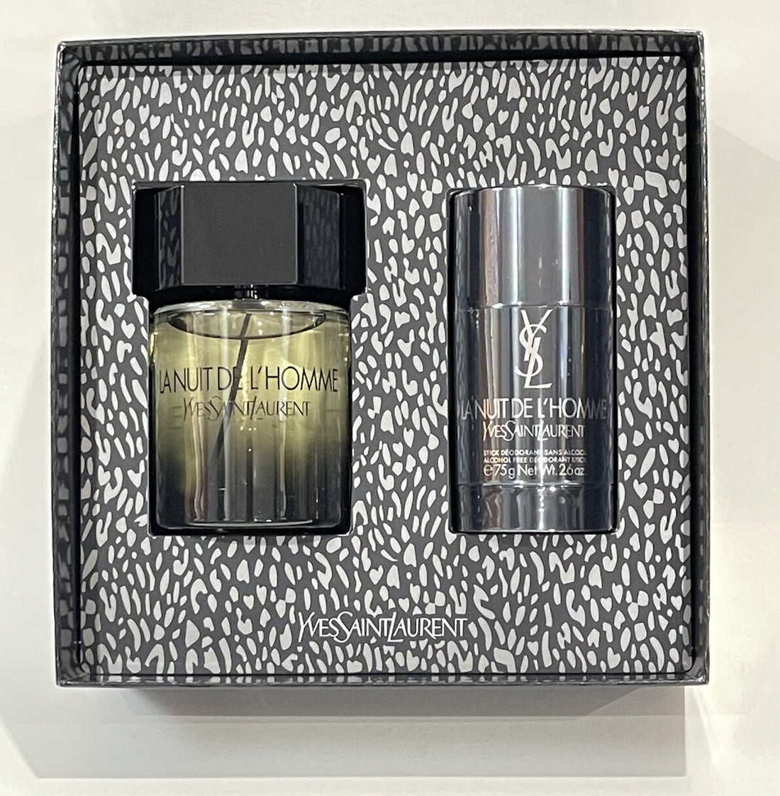 Ysl La Nuit 2pc Gift Set With 3.3oz Edt Spray + 2.6oz Deodorant Stick New In Box