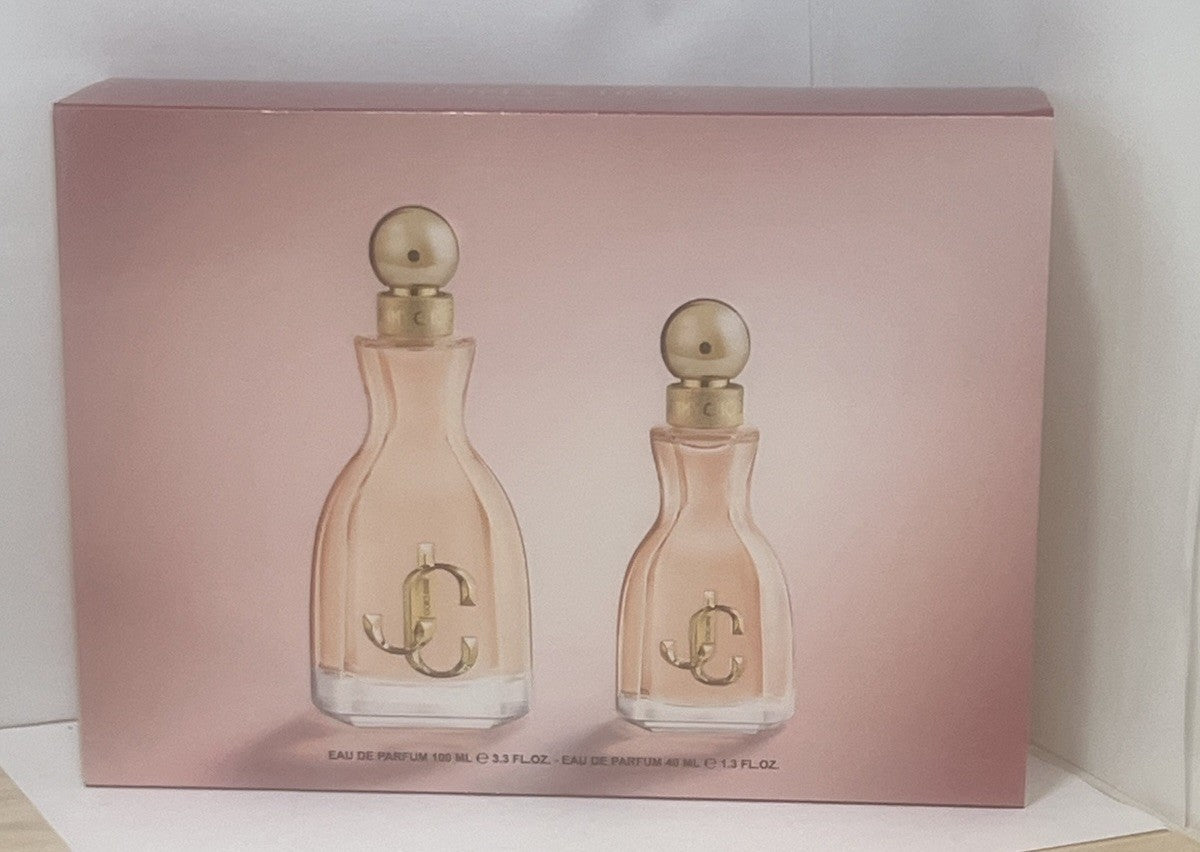 Jimmy Choo I Want Choo 2pc Gift Set With 3.3+1.3oz Edp Spray New