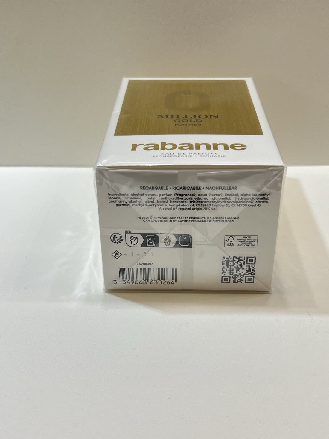 Paco Rabanne Million Gold For Her 3 oz EDP Refillable Spray For Women New In Box