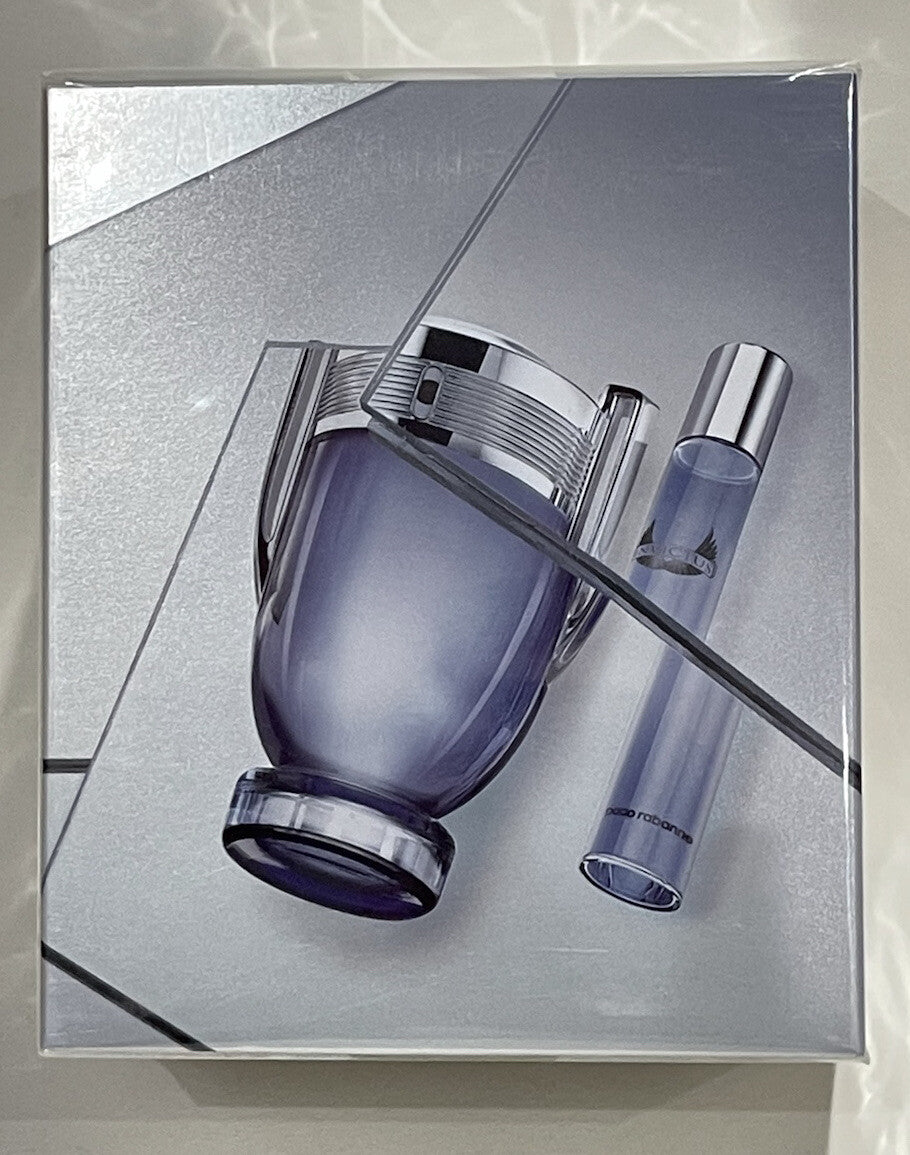 Invictus By Paco Rabanne 2pc Gift Set With 3.4oz +20ml Edt Spray Same As Shown