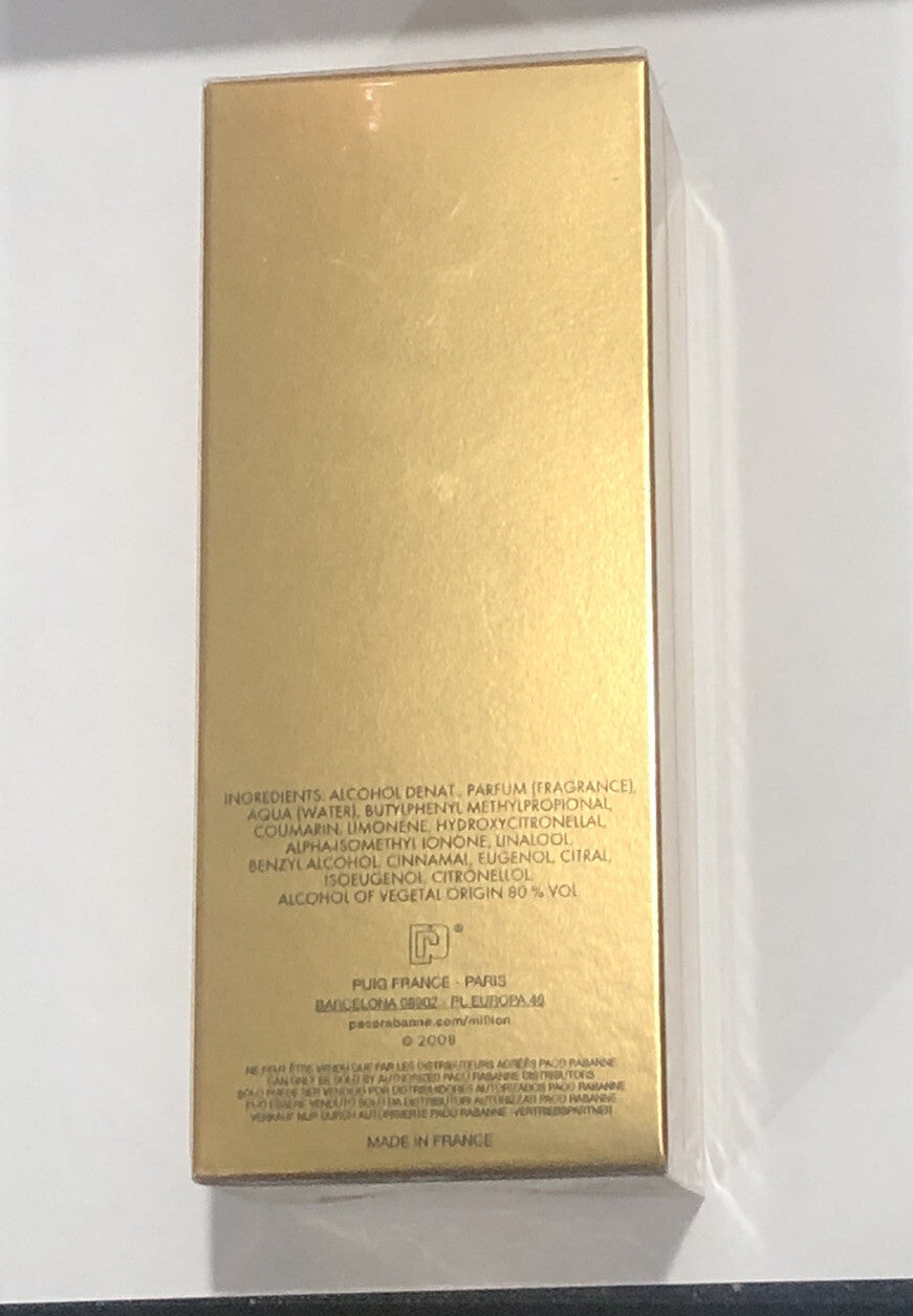 1Million By Paco Rabanne 3.4oz EDT Spray For Men New In Box