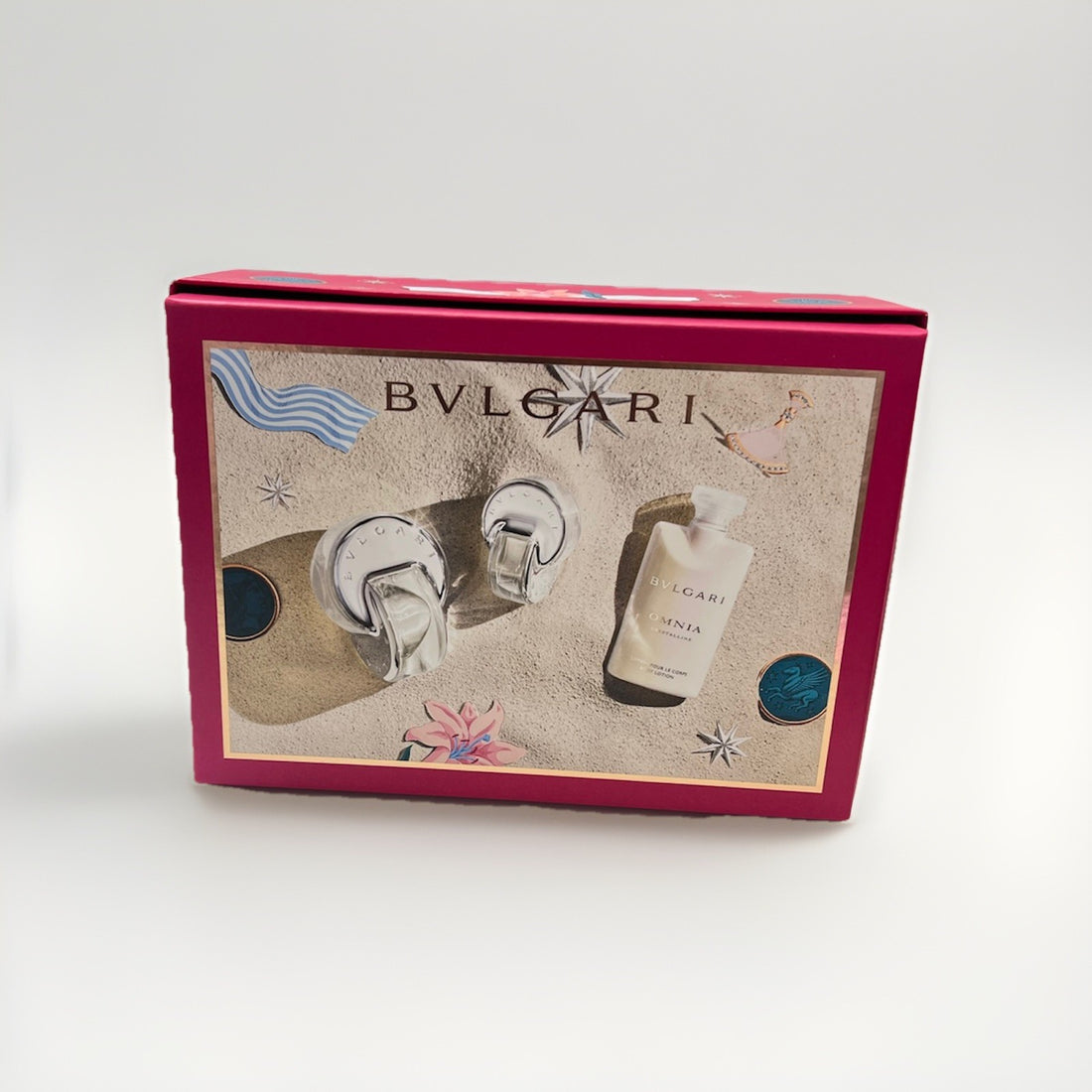 Omnia Crystalline By Bvlgari 3Pcs Gift Set For Women EDT Spray New In A Box