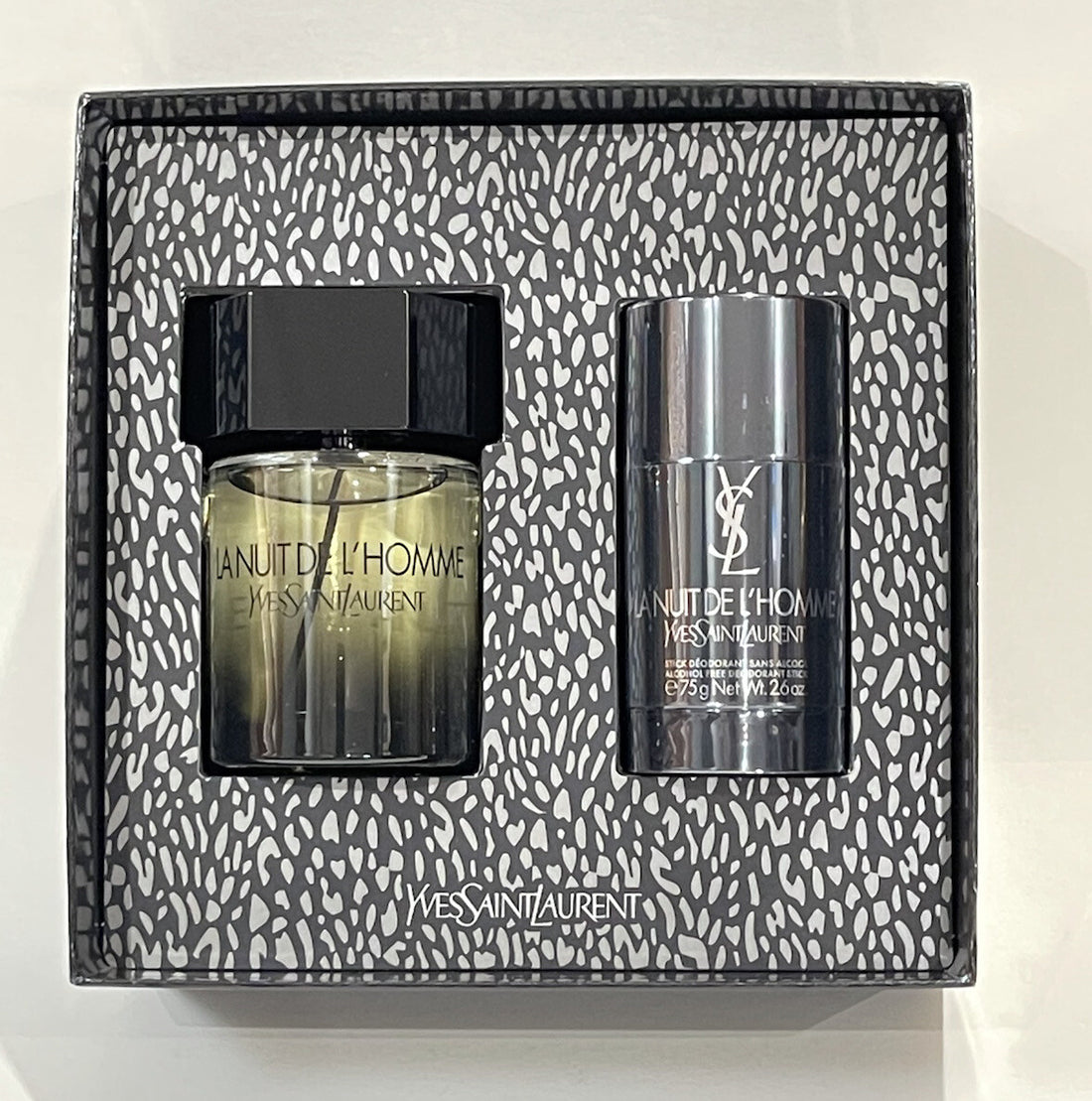 Ysl La Nuit 2pc Gift Set With 3.3oz Edt Spray + 2.6oz Deodorant Stick New In Box