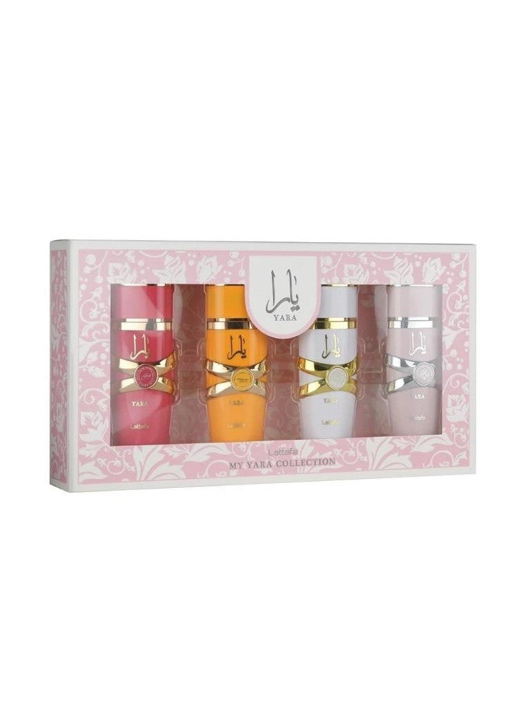 Lattafa Yara Collection 4pc Set 25ml Each New In Gift Box