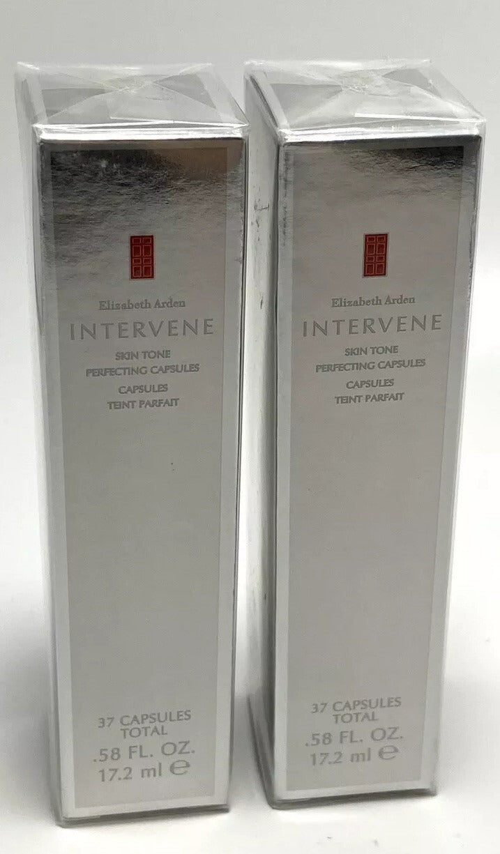 2x Elizabeth Arden Intervene Skin Tone Perfecting Capsules 37 Count Full Sz SEAL