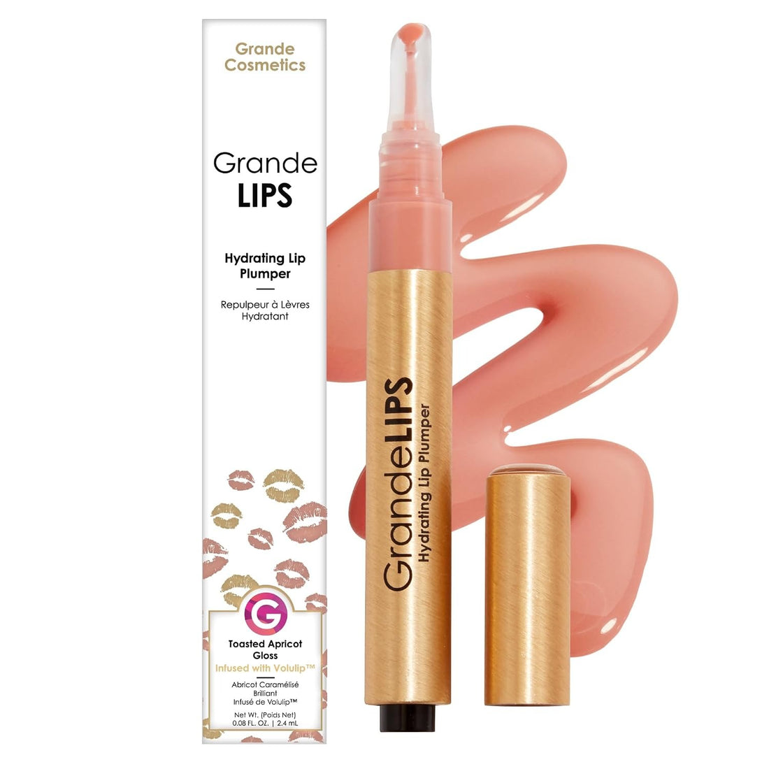 Grande Lips Hydrating Lip Plumper TOASTED APRICOT (PEACHY NUDE) New In Box