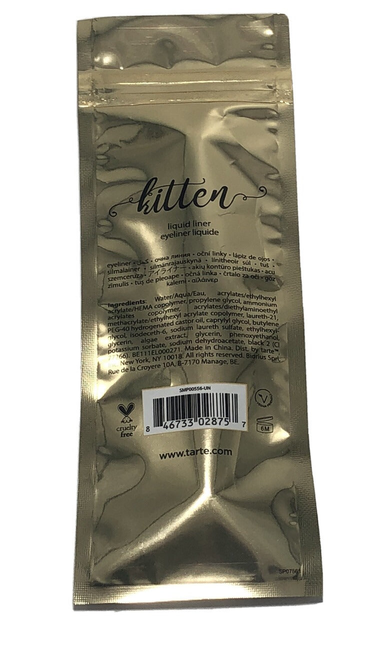 Tarte Kitten Liquid Liner BLACK 0.035oz/ 1ml Travel Size New In A Sealed Display