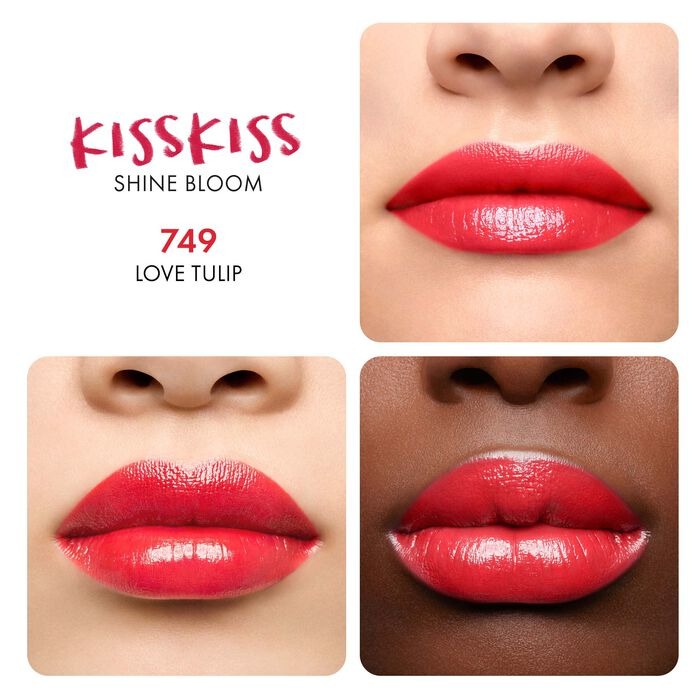 Guerlain KissKiss Shine Bloom Lip Colour 749 Love Tulip New In Box