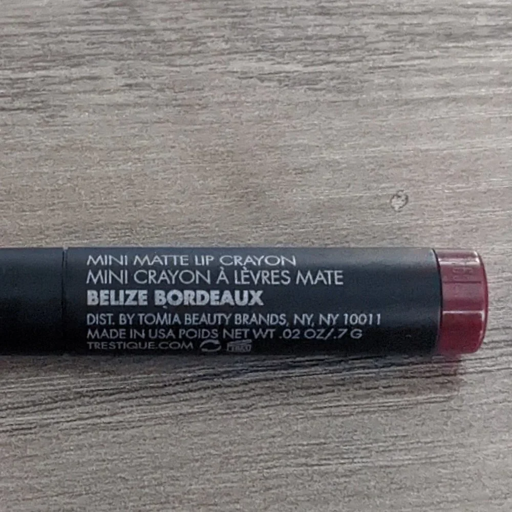 Lot Of 3 TreStique Mini Mate Lip Crayon Shade Belize Bordeaux 0.2oz New & Unbox