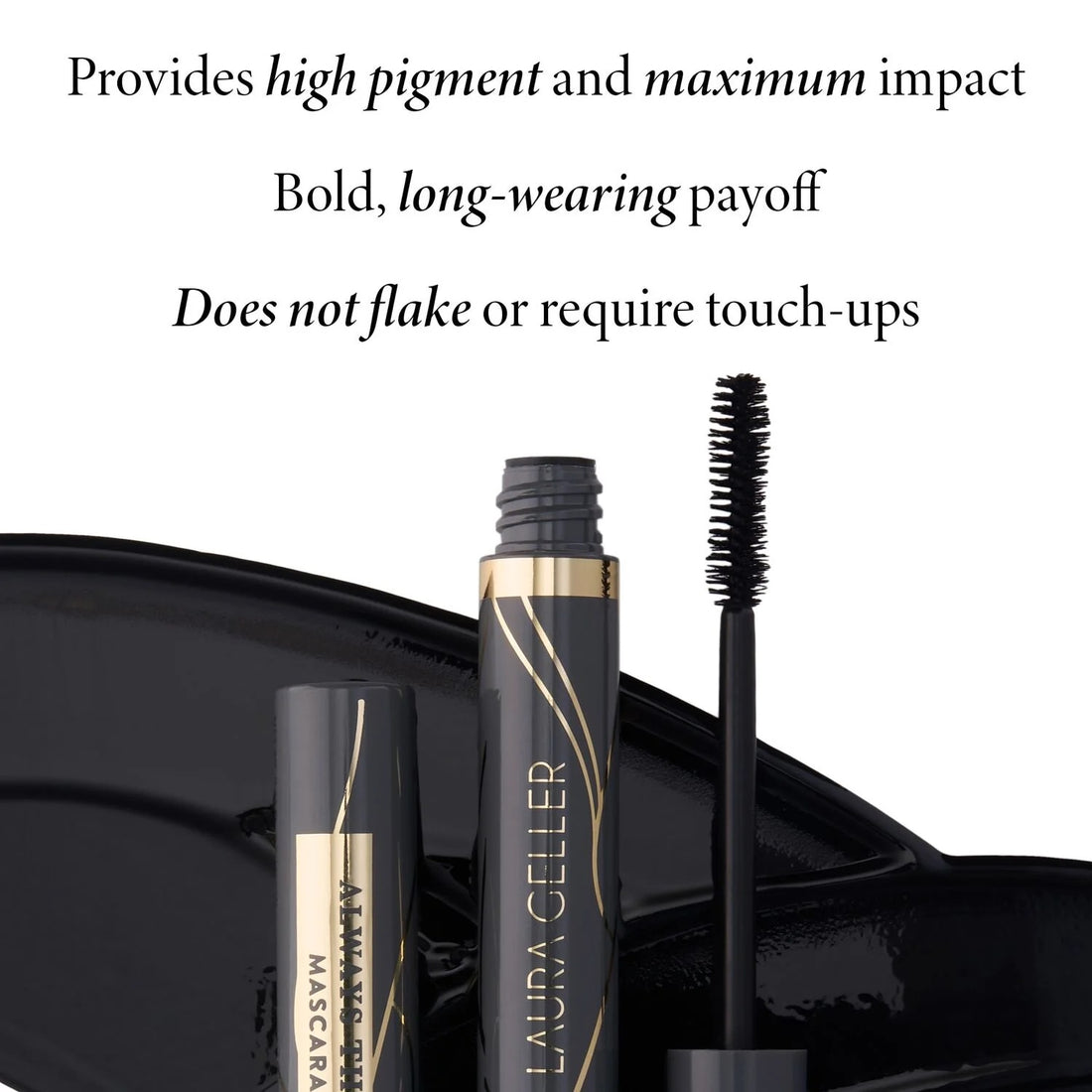 Laura Geller "Always There" Lengthening Mascara BLACK Full Size New In Box