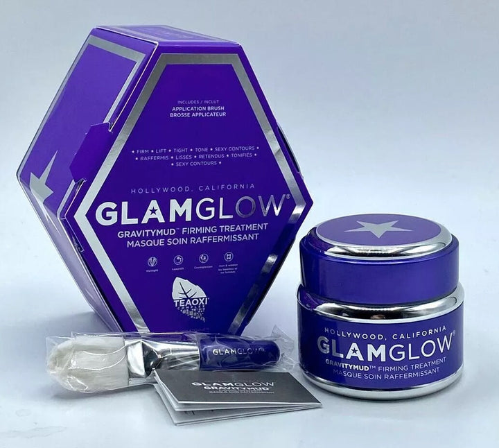 Glamglow Gravitymud Firming Treatment & Applicator Brush 1.7oz New In Box
