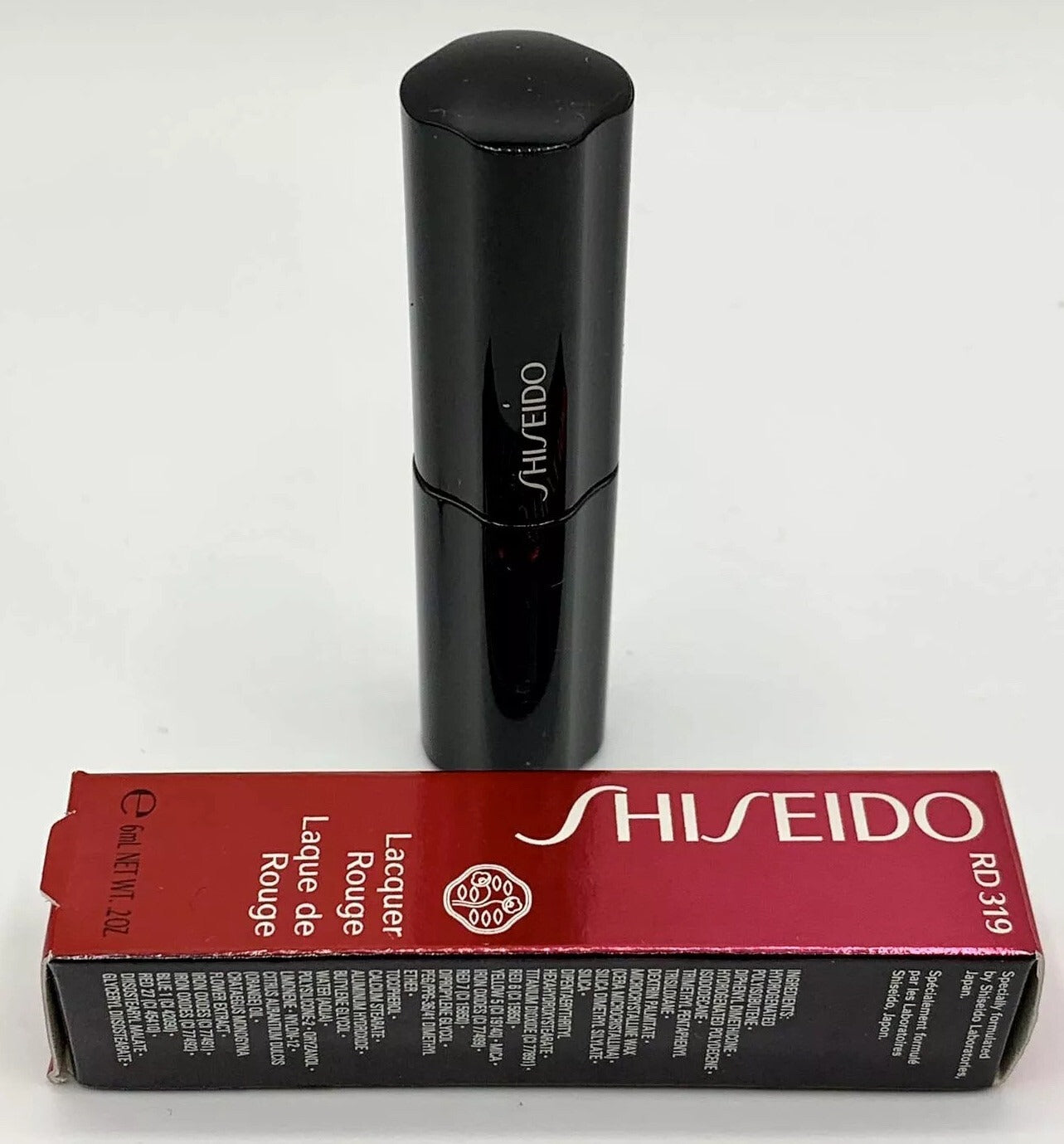 Shiseido Lacquer Rouge Lipstick RD 319Pomodoro Full Size, New In Box