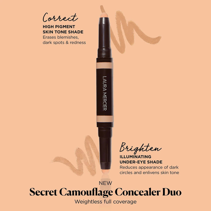 Laura Mercier Secret Camouflage Correct & Brighten Concealer Duo Stick 3N New